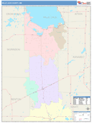 Mille Lacs County, MN Digital Map Color Cast Style